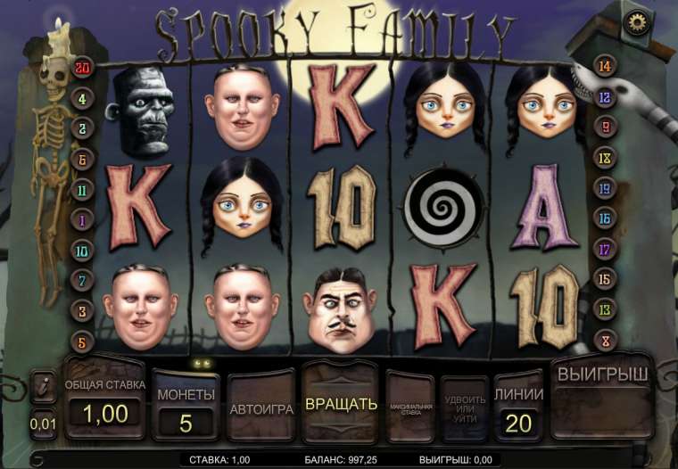 Видео покер Spooky Family демо-игра