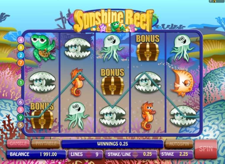 Видео покер Sunshine Reef демо-игра