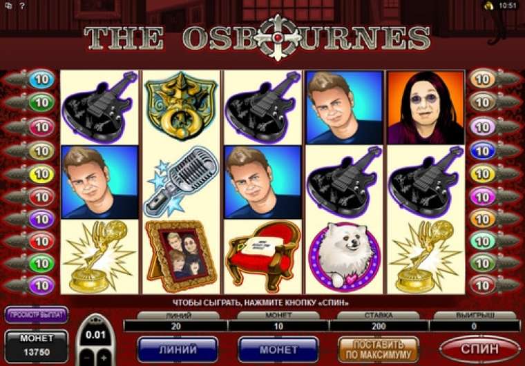 Видео покер The Osbournes демо-игра