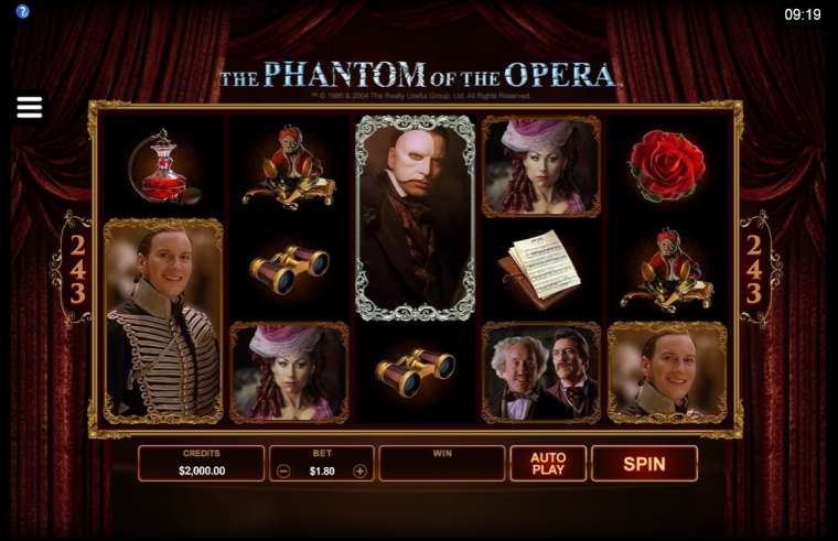 Видео покер The Phantom of the Opera демо-игра