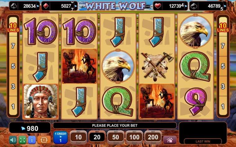 Видео покер The White Wolf демо-игра