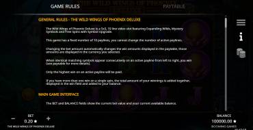 The Wild Wings of Phoenix Deluxe: Правила