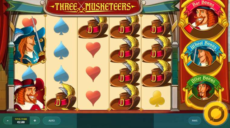 Видео покер Three Musketeers демо-игра