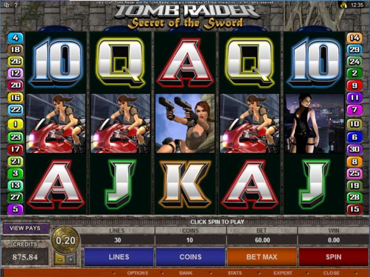 Видео покер Tomb Raider II: Secret of the Sword демо-игра