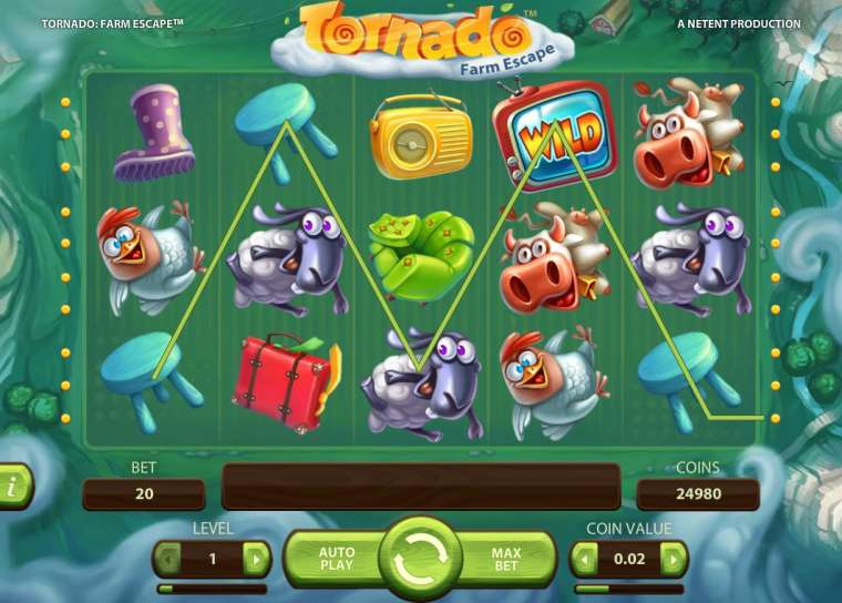 Видео покер Tornado: Farm Escape демо-игра