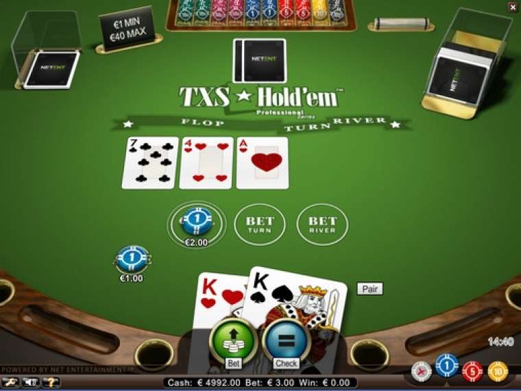 Видео покер TXS Hold’em Professional Series демо-игра