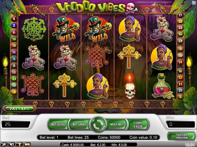 Видео покер Voodoo Vibes демо-игра