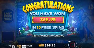 Waves of Poseidon: Выигрыши