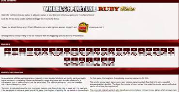 Wheel of Fortune: Ruby Riches: Фриспины и/или респины