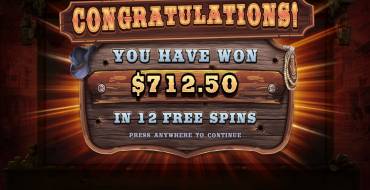 Wild West Gold: Выигрыши
