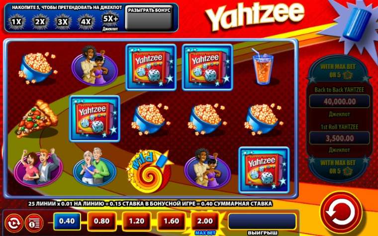 Видео покер Yahtzee демо-игра