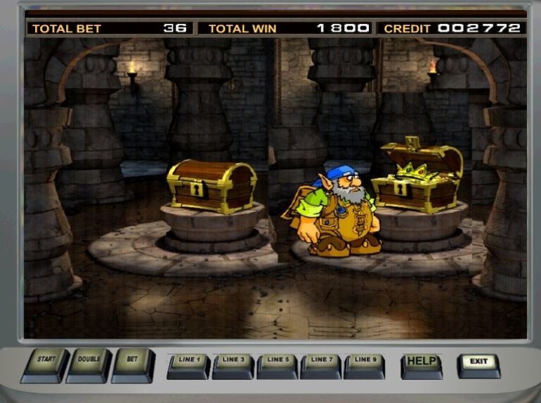 Скриншот бонусной игры на слоте Гном