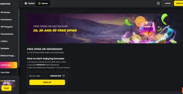 20, 30 or 50 free spins every Wednesday at Golden Star: Онлайн казино Голден Стар