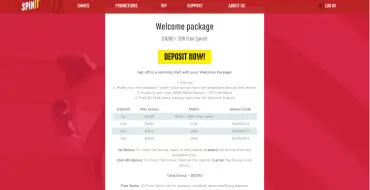 🌐: welcome package в spinit casino