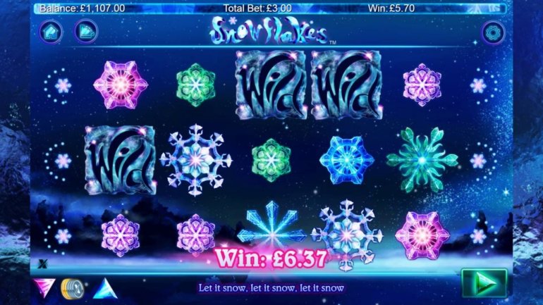 Скриншот смены символов на слоте Snowflakes от NextGen Gaming