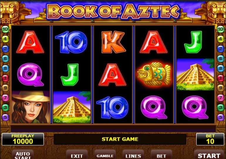Скриншот игрового автомата Book of Aztec