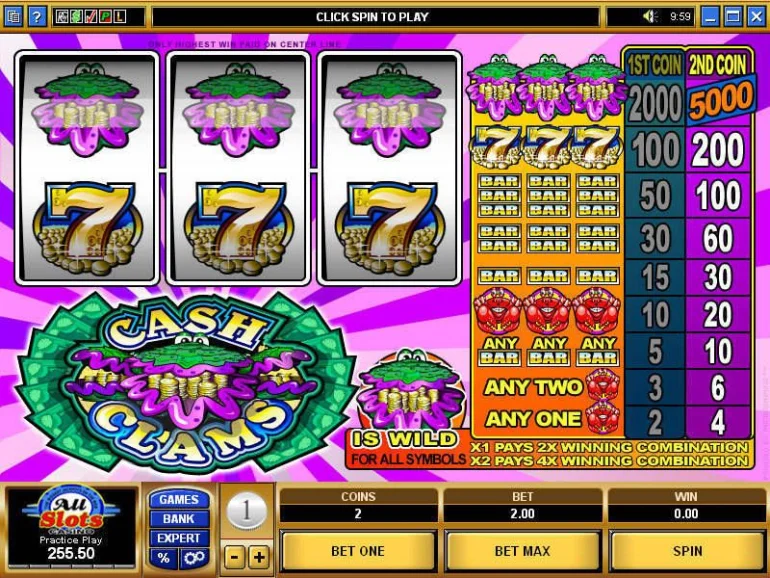 Игровой автомат Cash Clams от Microgaming