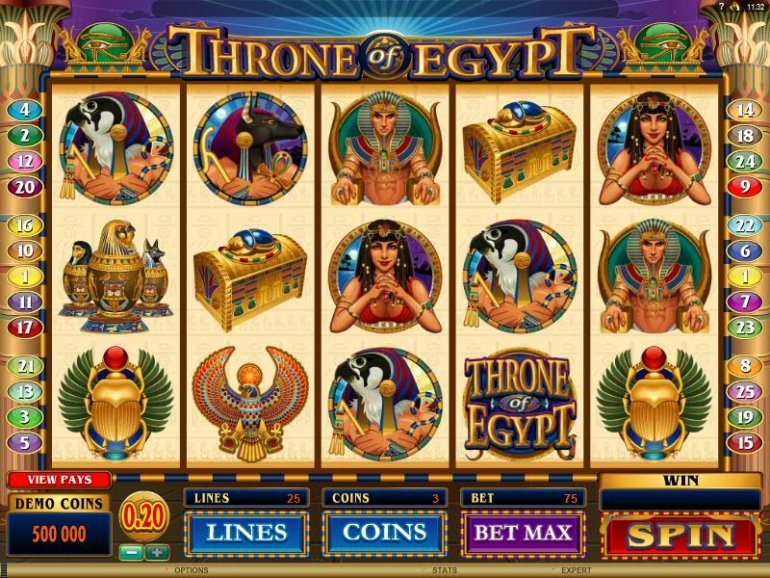 Скриншот игрового автомата Throne Of Egypt’s
