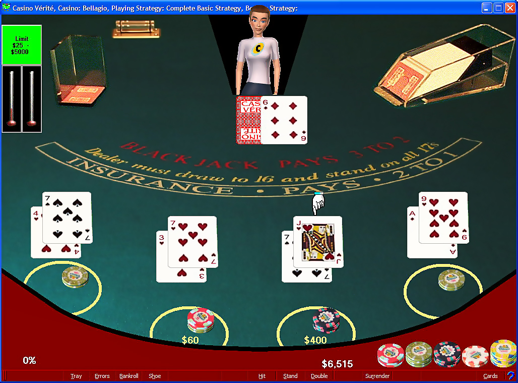 Casino Verite Blackjack (софт) Тренировочная программа Casino Verite Blackjack для игроков в блэкджек