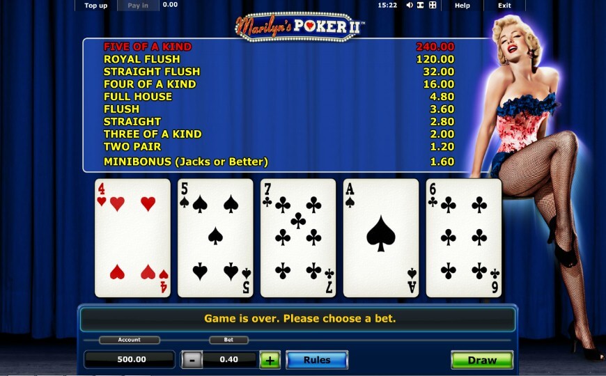 Комбинации в видеопокере