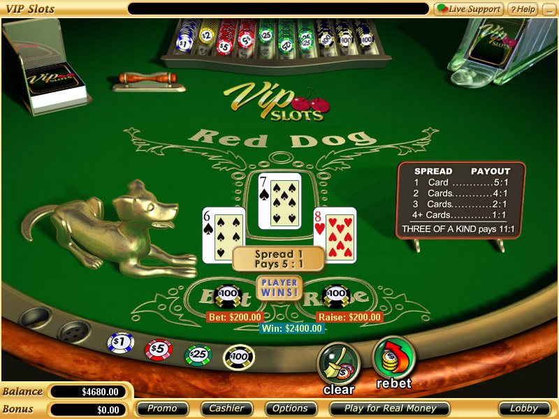 ставки в игре Red Dog